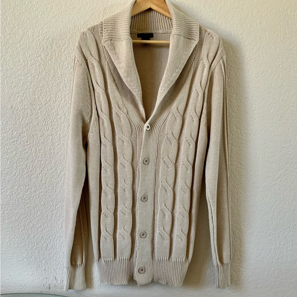 Alex Steven’s Cable Knit Cardigan, Sz L